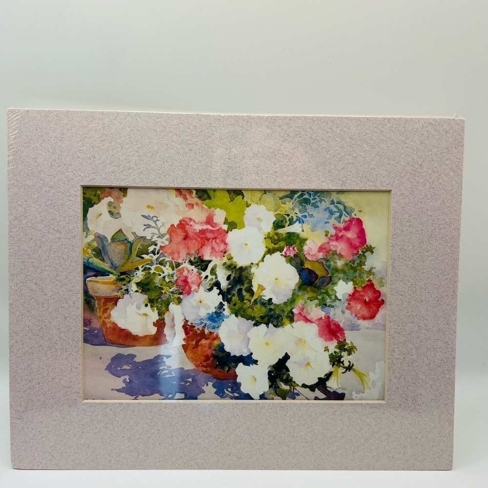 Set of 3 Vintage Matted Art Prints – Floral & Landscape – Original Packaging